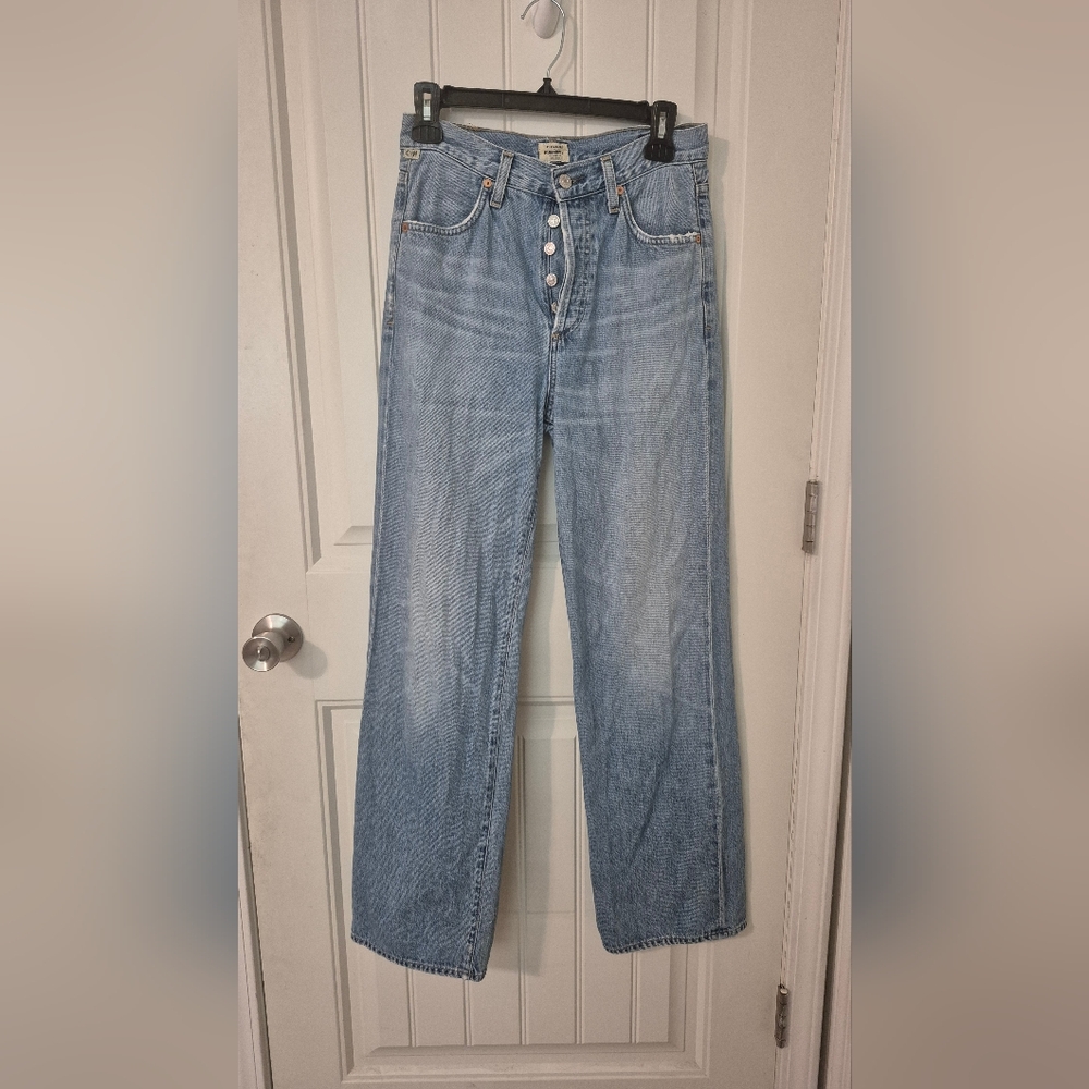 Citizens Of Humanity Flavie High Rise Wide Leg Denim Jeans Sz 24